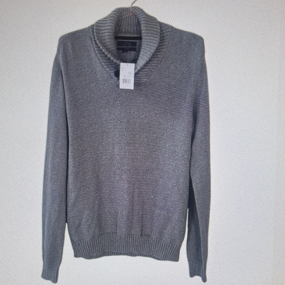 NWT Men’s Even Tide Button Mock Neck Sweater.  Medium.